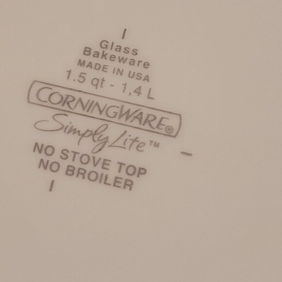 CORNING Ware Corelle Simply Lite Glass Casserole w/ Glass Lid 1.5 Qt EUC - Picture 11 of 14
